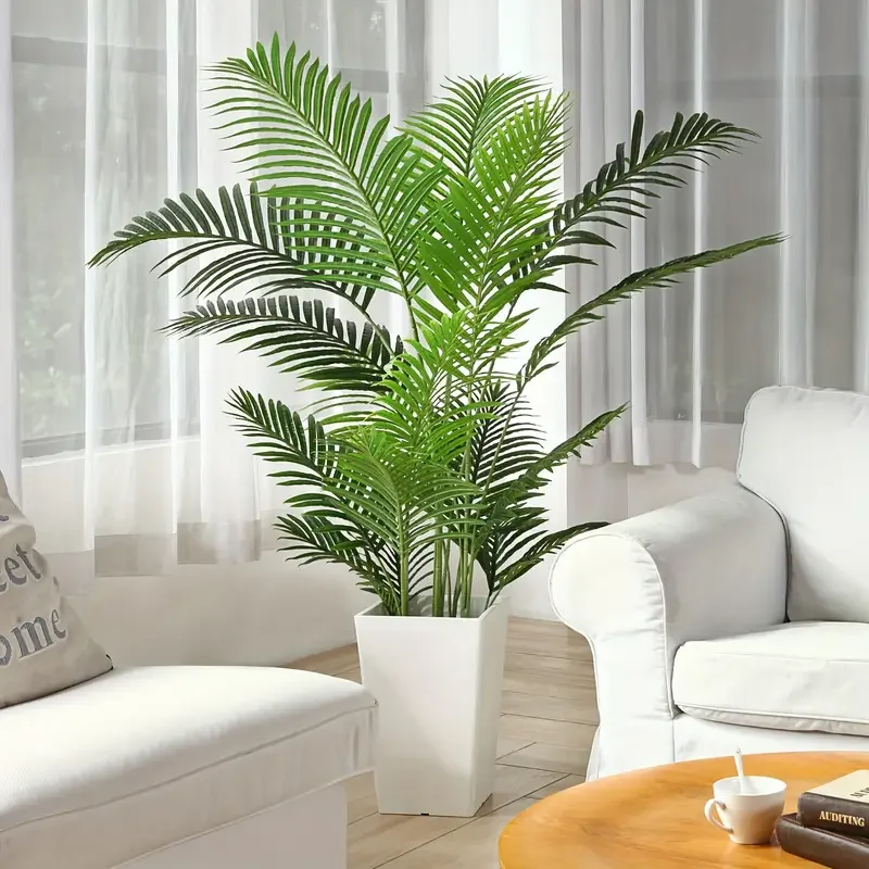Artificial Areca Palm Tree Curved Artificial Palm Tree Artifical Fan Palm Tree for Dubai High Quality Artificial Plant