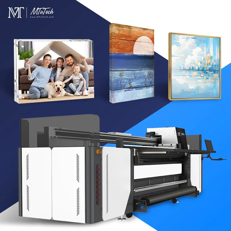 MTuTech 2000mm Width Hybrid UV Printer Machine Canvas Printing Machine with Visual Positioning System