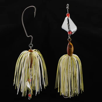 SUPERIORFISHING Buzz Bait Spinnerbait 20g 13cm Topwater in Line Buzzbait Skirts Rubber Lure Metal Jig Fishing Lure BZM09 – Soft Lure – view 3