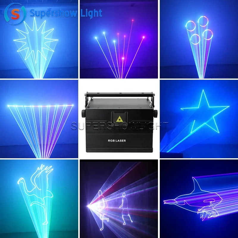 ILDA RGB Animation Laser Projector - 1W to 3W LED Lights for