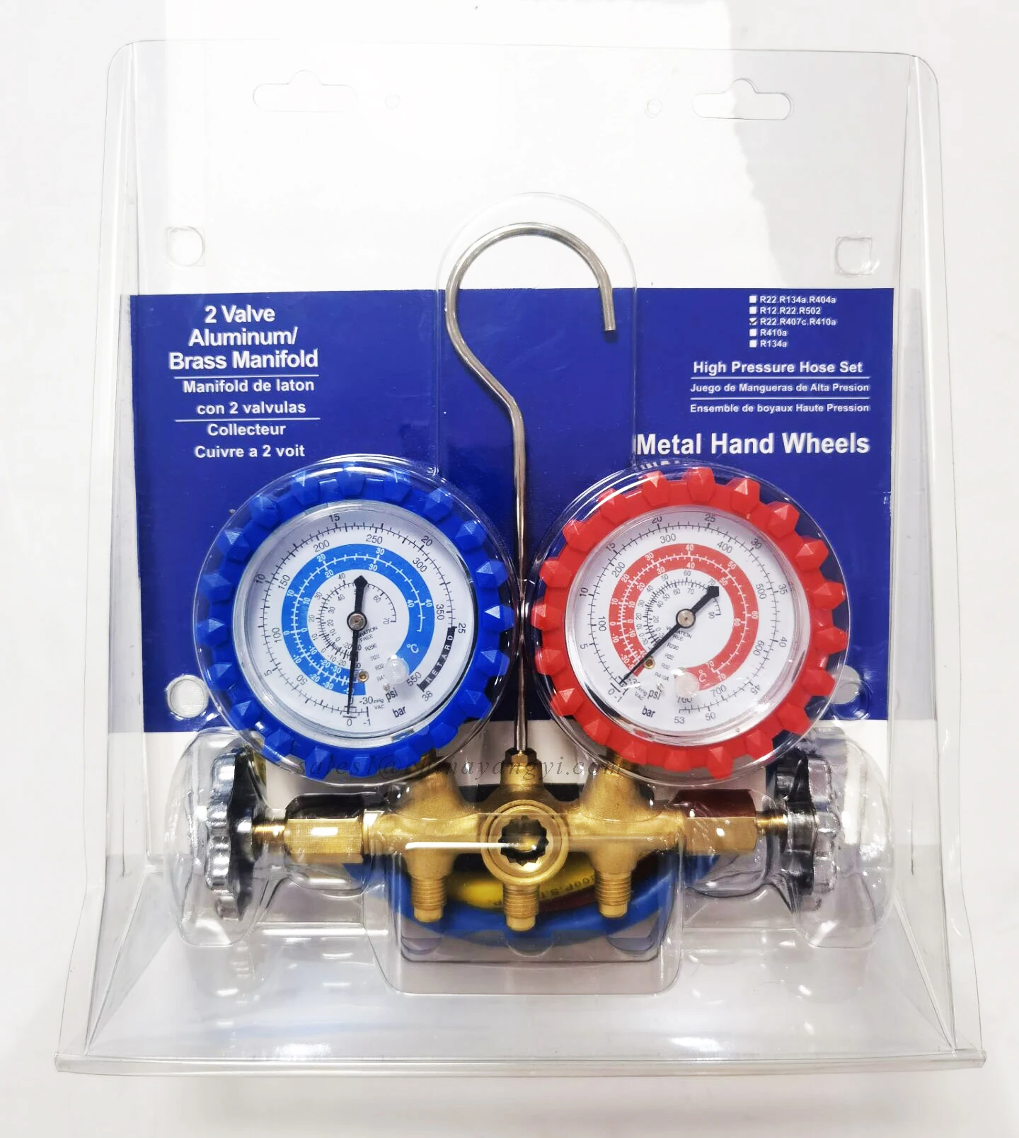High Quality Brass Valve Manifold Gauge Set R410a R32 R134a R22