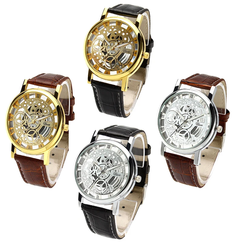 Buy wholesale SQUARE WATCH WITH ACRYLIC SIMULATING CAREY LINK EXTRA SILVER  COLOR SILVER 3P576PL