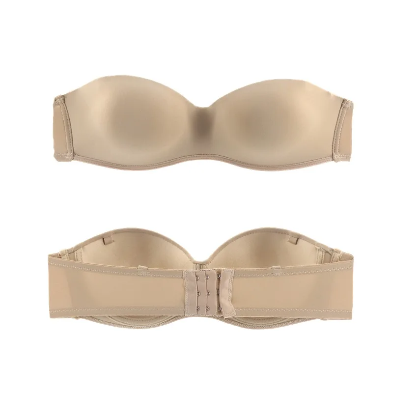 AISILIN Women's Strapless Bra Bandeau Underwire Minimizer for Big Busted  Plus Size Support Silicone-Free Beige 32B at  Women's Clothing store