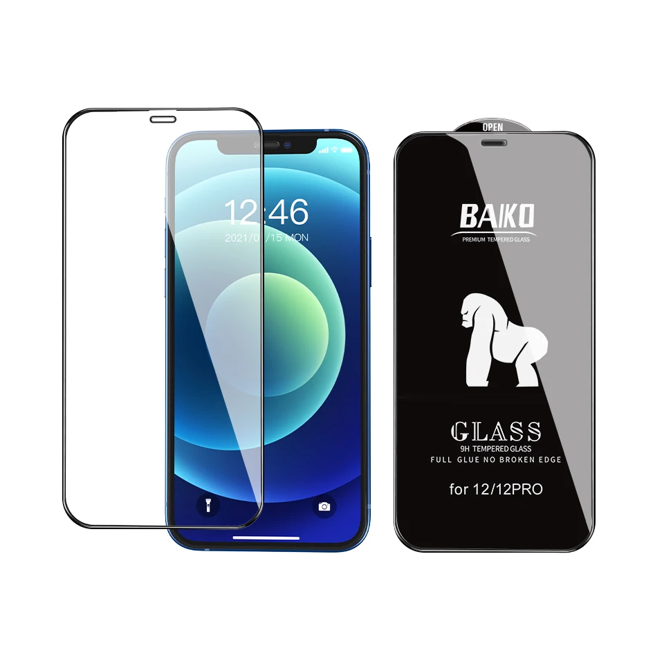 Cell Phone Baiko Screen Protector Tempered Glass for iphone 14 Pro Max 13  Pro Max or iphone X Xr Xs
