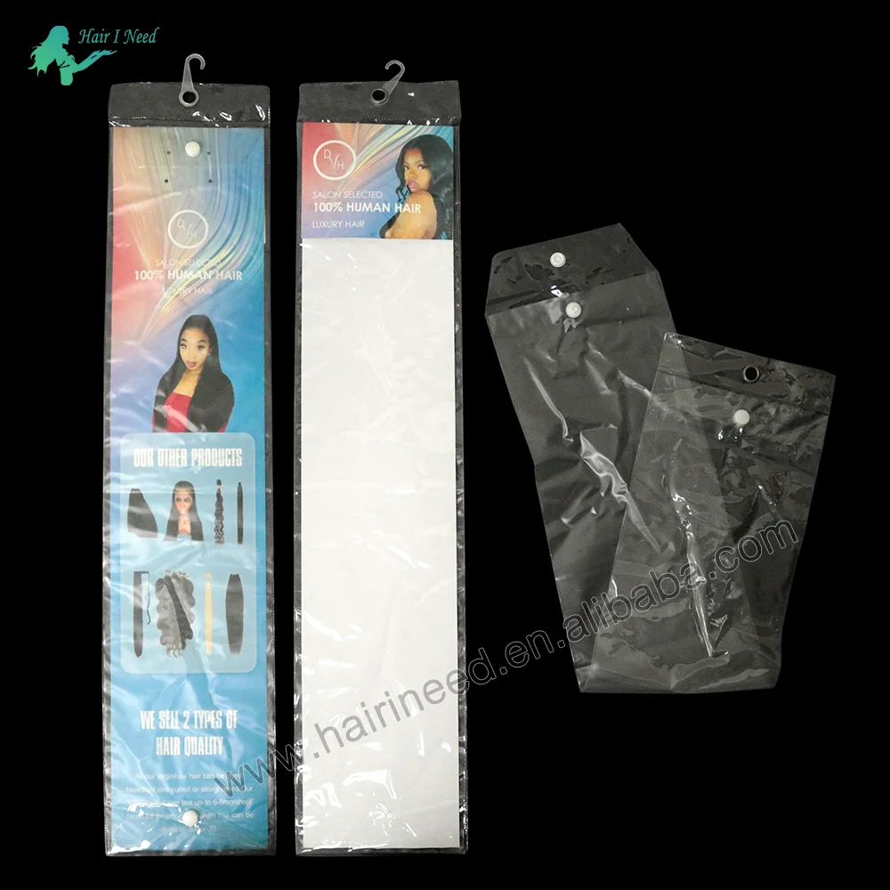 Clear Self Adhesive Seal Plastic Bags Transparent Packaging For Hair
