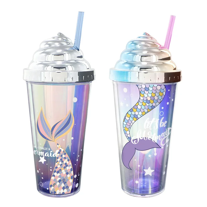 Insulated Innovative Printed 450ML / 650ML Double Wall Ice Straw Cup