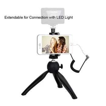 Comica CVM-WS50(C) Portable Smartphone Microphone Lapel Microphone 6 Channels Built-in Metal Material Smartphone Holder detail image