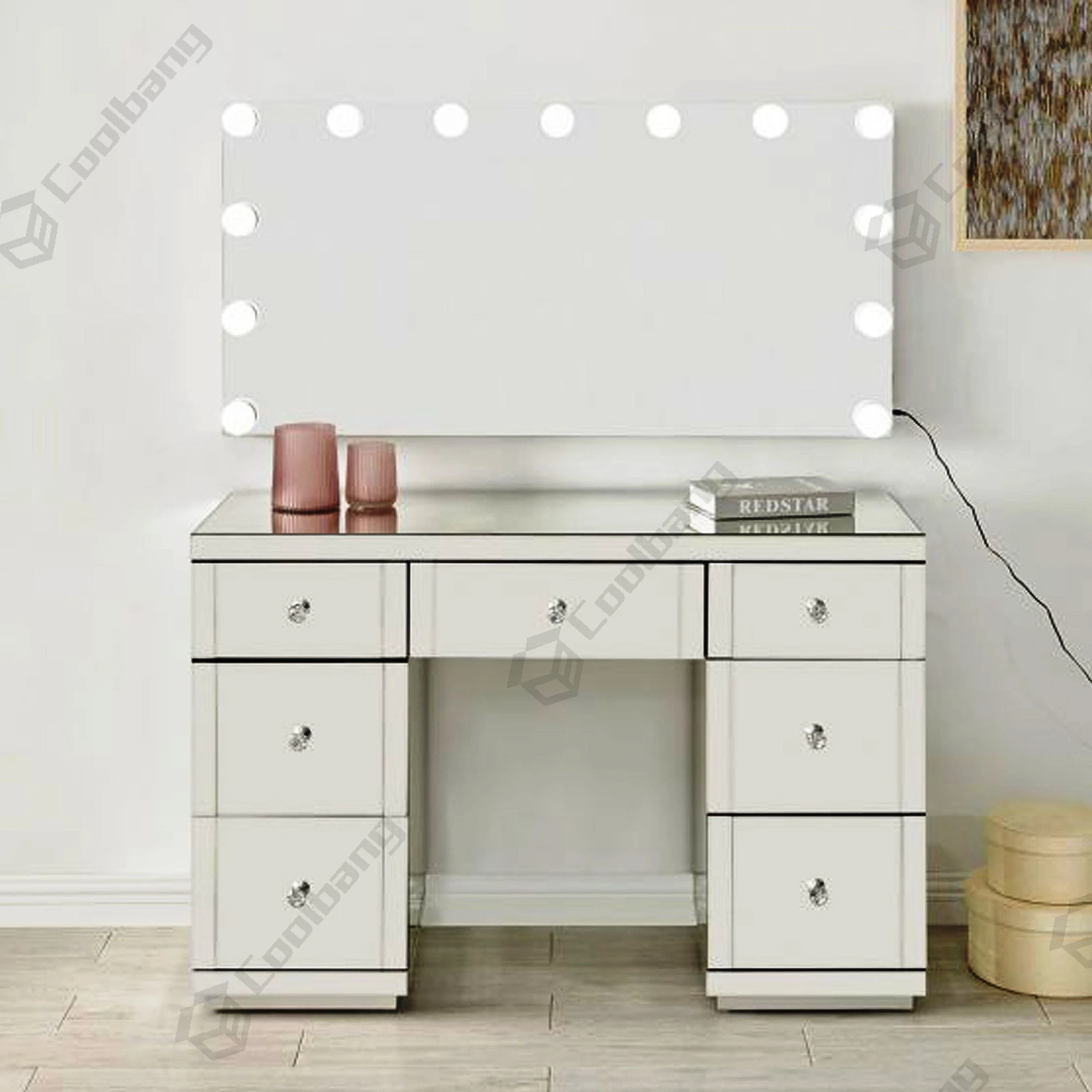 Home Bedroom Mirrored Furniture Hollywood Vanity Dressing Table With Led Mirror Buy Home Mirrored Furniture Dressing Table