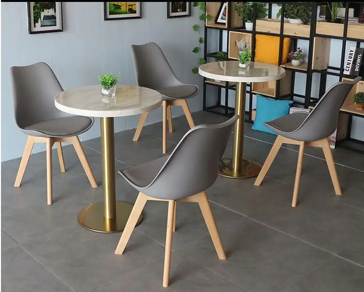 Luxury commercial cafe furniture artificial sintered stone restaurant marble dining table