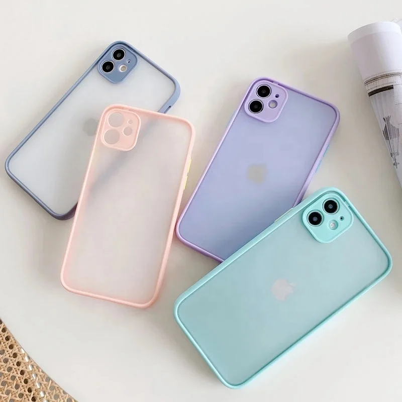 Translucent Frosted Matte Phone Cover Accessories for iPhone 14 12 Case for iPhone 13 Pro Max Cell Phone Case