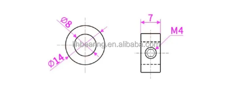 Stainless Steel 304 T8 Lock Lead Screw Lock Ring Shaft Lock Collar Block 8mm for 3D Printer