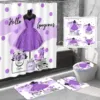 JY170 (21) Robe violette à pois