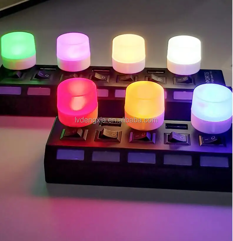 USB Plug Lamp Mini LED Night Light Red Yellow Blue Green Purple Warm White Color Mini Led Bulb Holiday Decorative Lights
