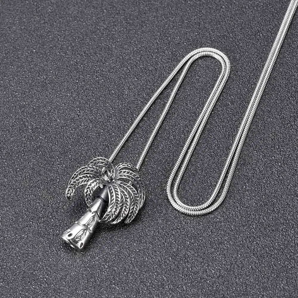 Cremation Jewelry Coconut Tree Cremation Urn Necklace Mini cremation urn to commemorate the deceased relatives/pets