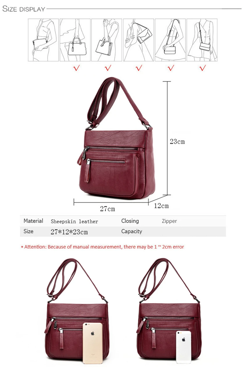 High Quality Leather Crossbody Bags For Women 2022 New Luxury Designer Shoulder Bags Ladies