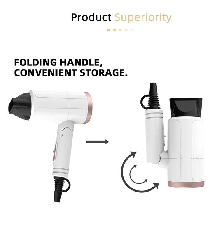 Portable Small Size Foldable Multifunction Professional Salon Compact Hair  Dryer for Traveling