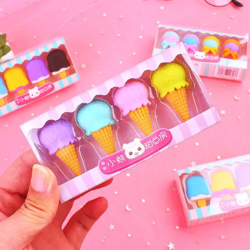 Promotional Mini Small Rubber Bulk Ice Cream Eraser Dessert Cookie ...