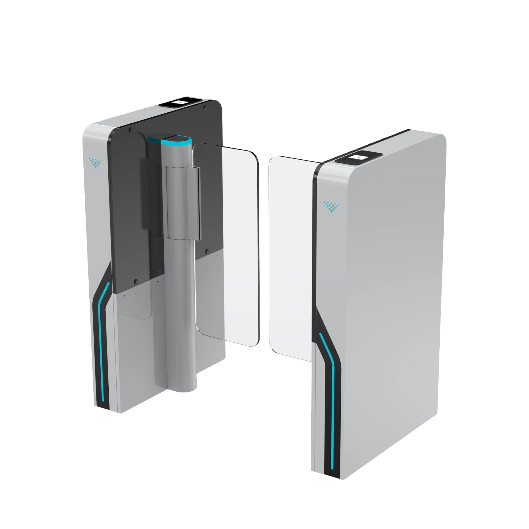 Access Control Electronic Luxury Dc Brushless Motor Swing Barrier for Office Building Turnstile Gate