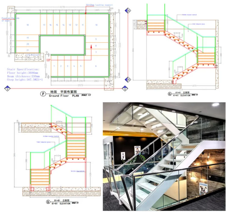 Modern Floating Stairs - Durable & Stylish Prefab Solutions