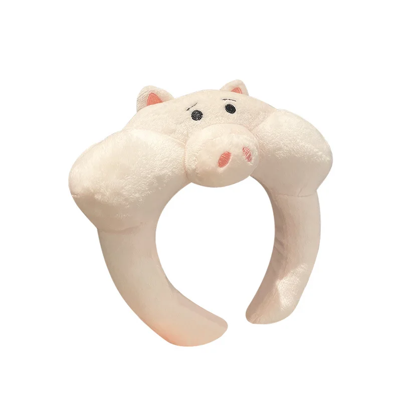 Милый обруч для волос, мультяшный бурундук, повязка на голову, клубничный медведь, плюшевая заколка