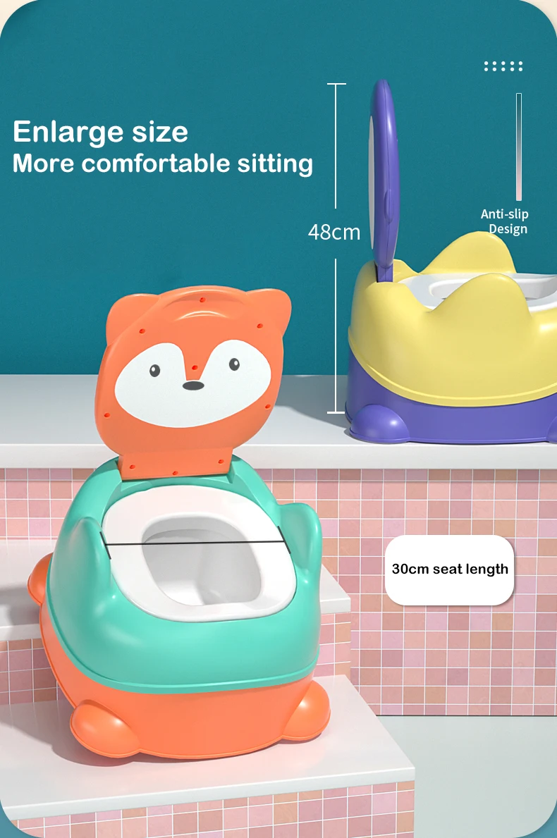 Adjustable Foldable Baby Cartoon Animal Toilet Training Potty Baby Step
