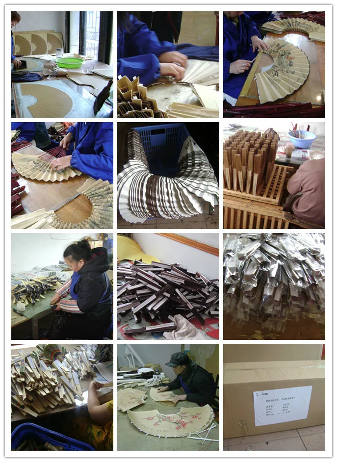 Wooden Antique Style Hand Fan for Wedding Souvenir and Festival Gift Custom Printed