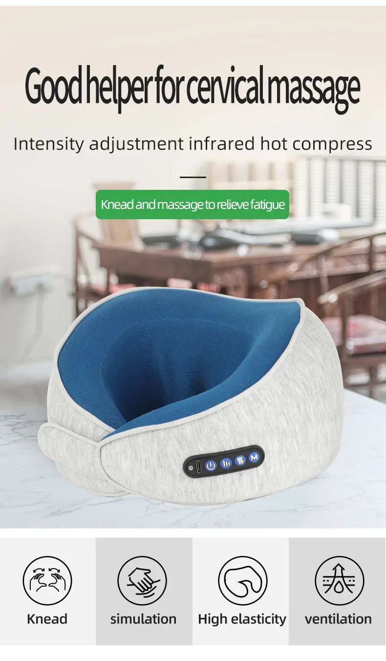 Wholesale Electric Wireless Shiatsu U Kneading Smart Cushion Massage
