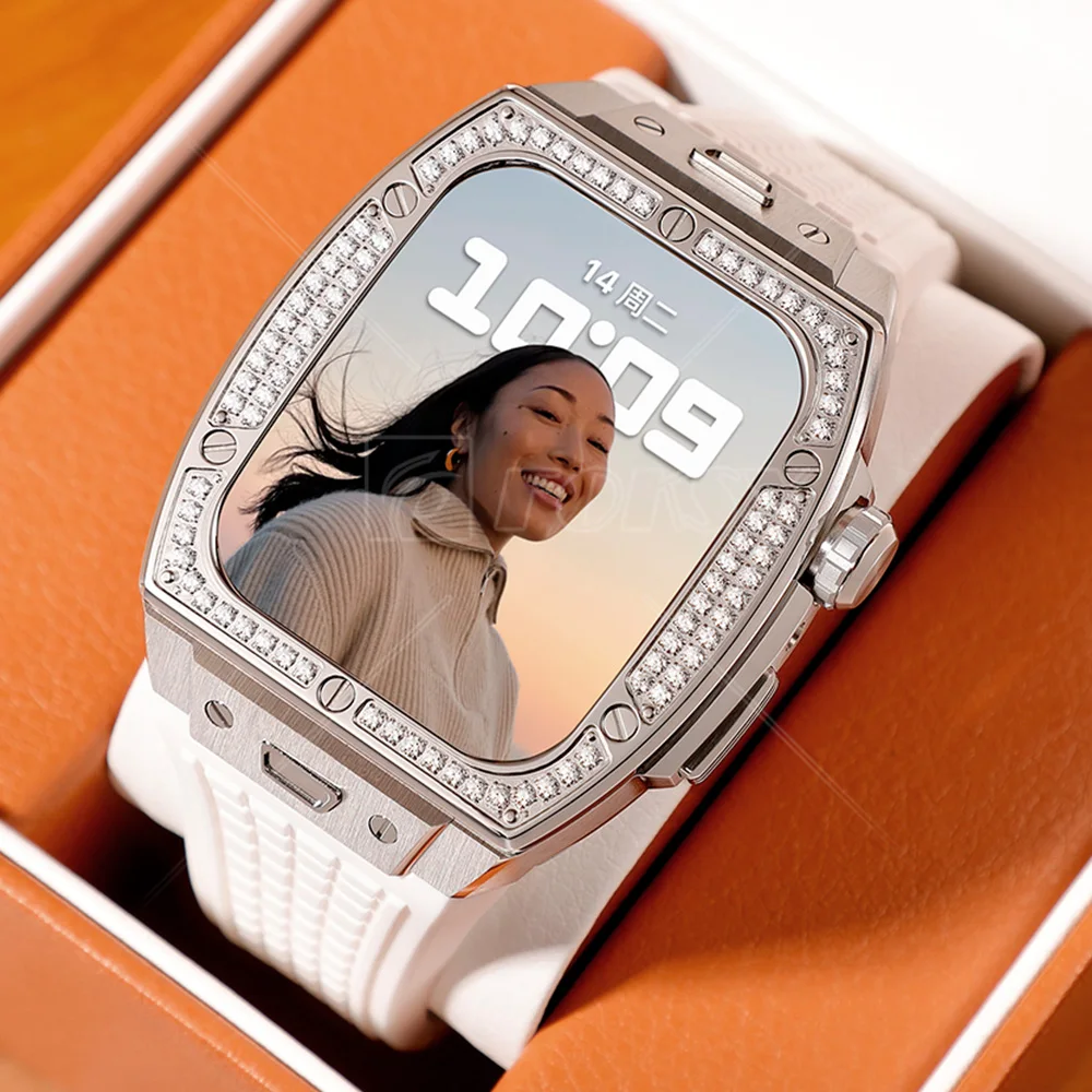 Stainless Steel Ultra Metal Smart Watch Case Cover Luxury For Apple