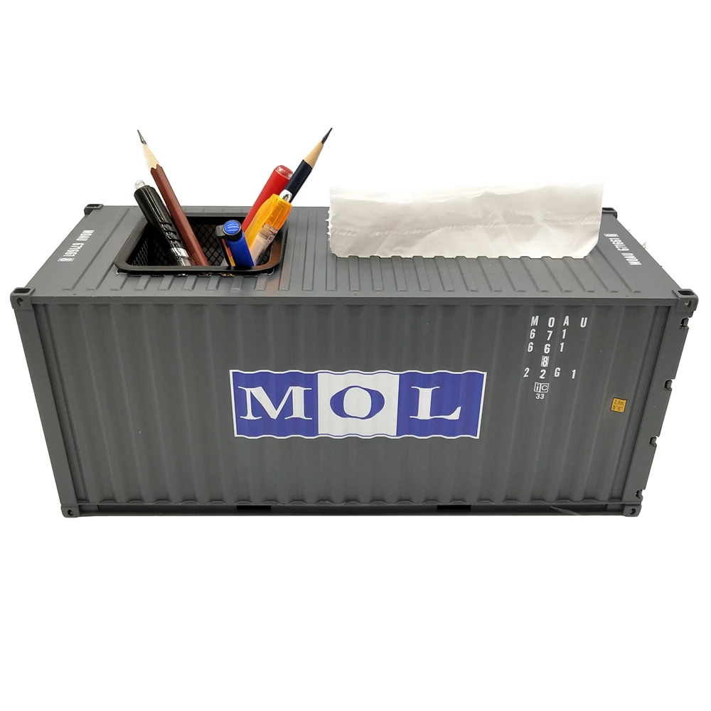 【A】30cm 1:20 MOL shipping container scale model Pen holder containers model O.A.S ship model