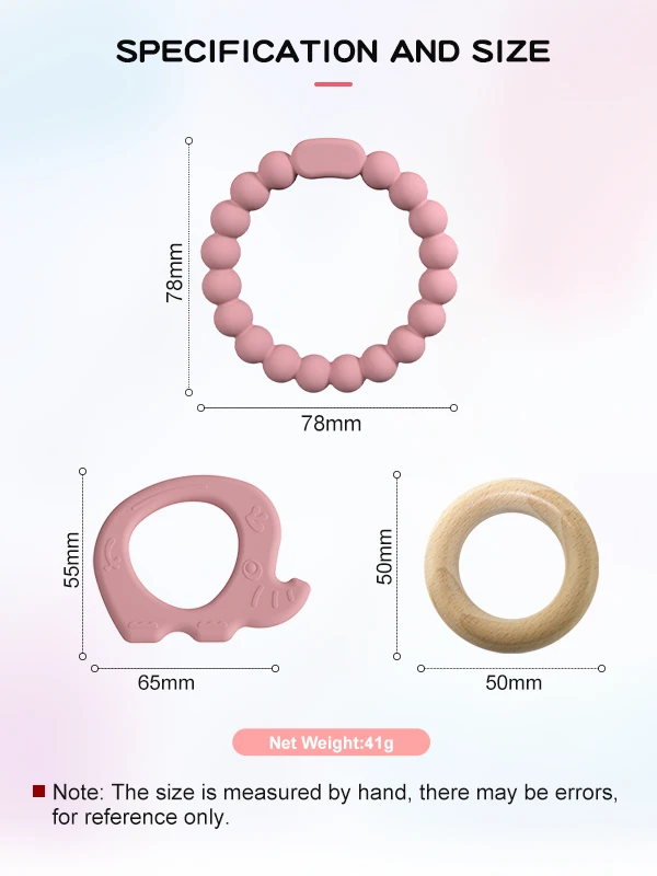 Baby Teether Whale Learning Loop Silicone Teether Beech Ring For Babies