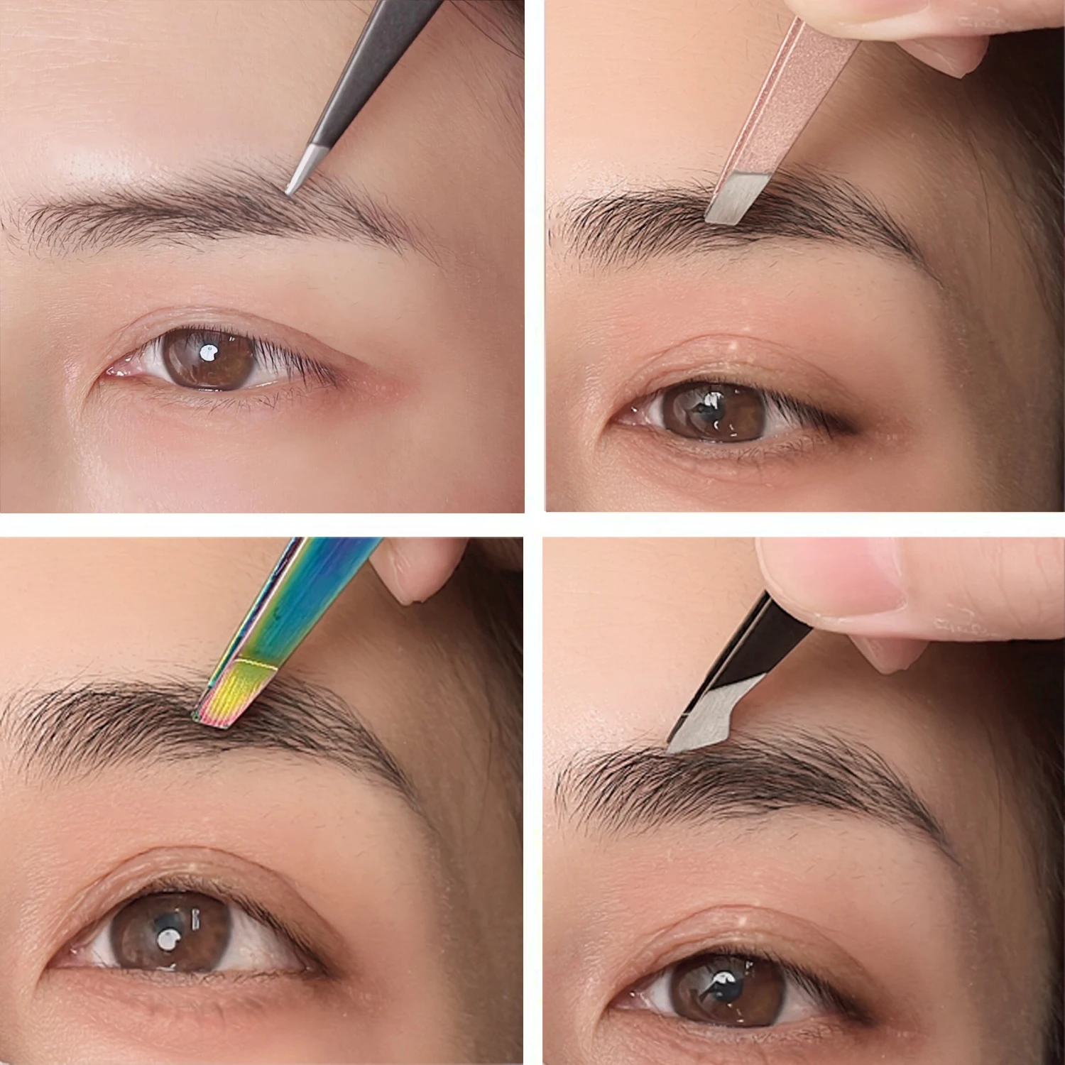 product chinese factory stainless steel eyebrow tweezers beauty tool colorful tweezers-7