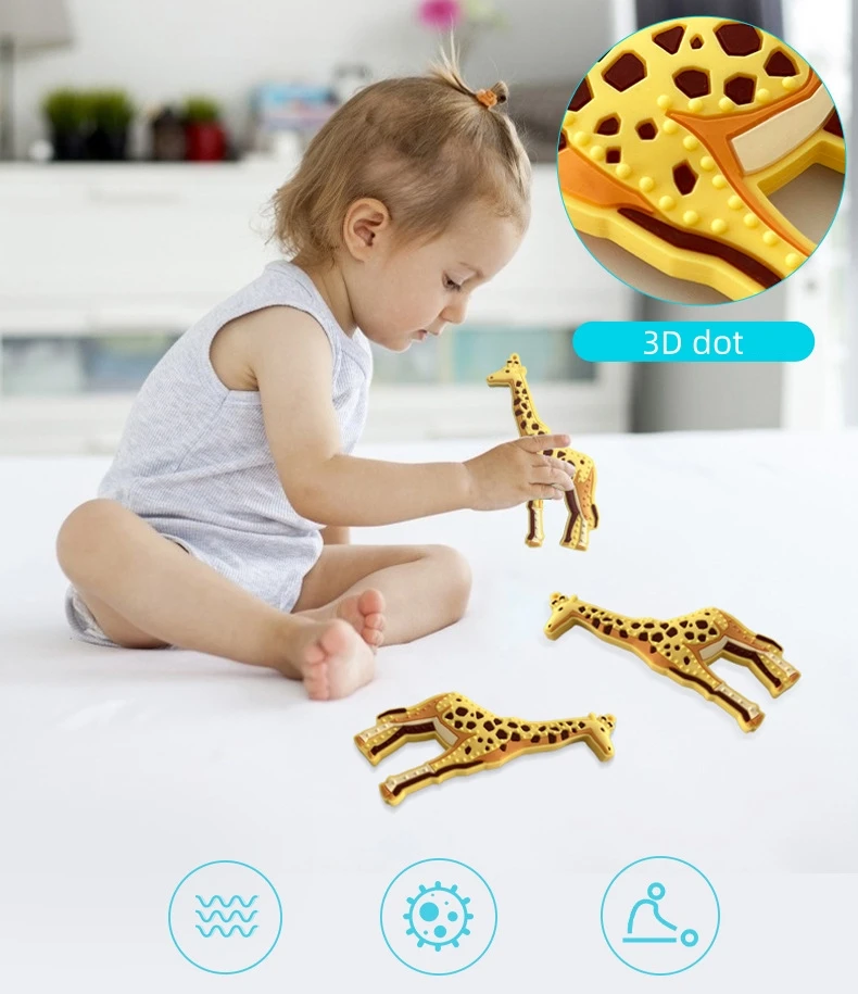 New Baby Giraffe Teether Massaging Bpa Free Baby Teether Food Grade