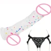 Dildo blanco con correa