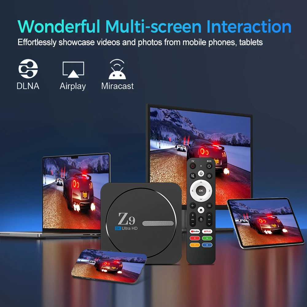 Ott Box For Android OTT Android Box Z9 Smart RK3528 SPEC 8K 2.4G /5G Dual-band Wifi Android ...