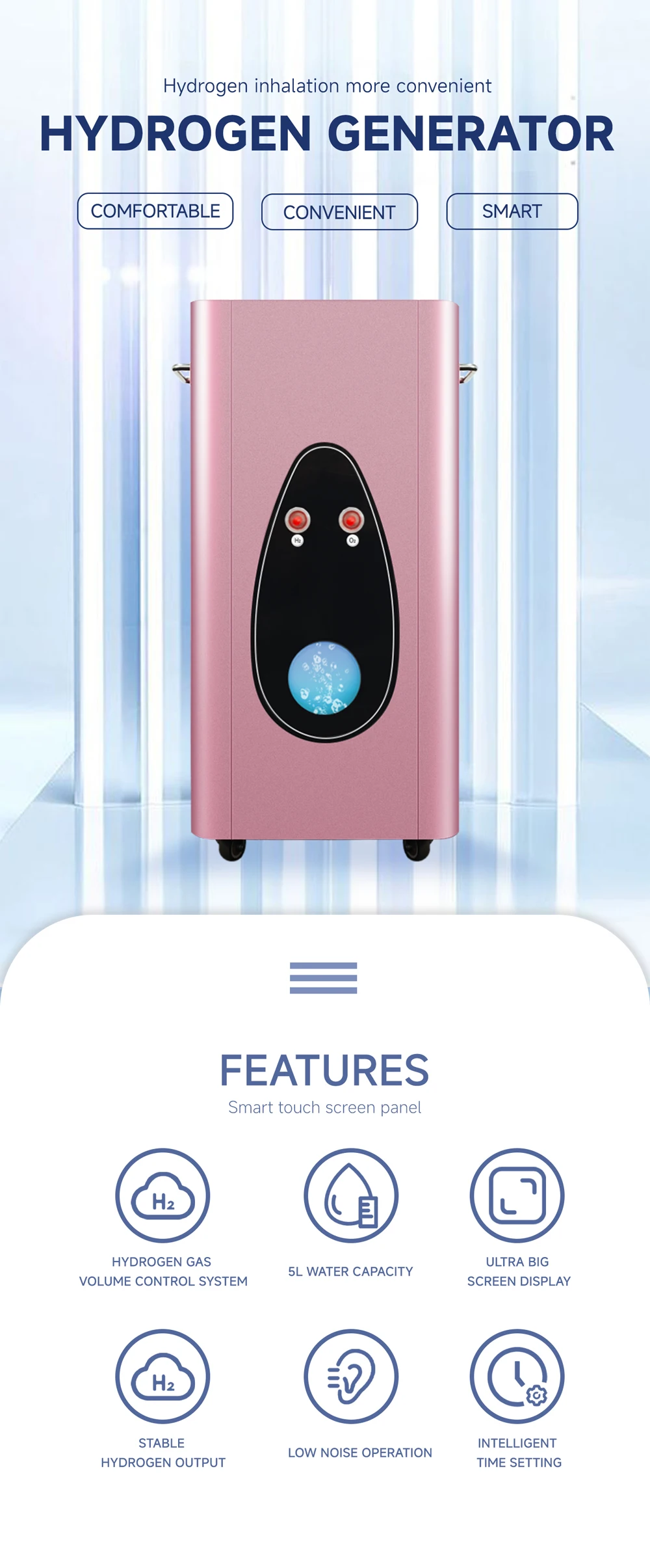 H2 Hydrogen Inhalation Machine Hydrogen Generator Pem Japan Hydrogen