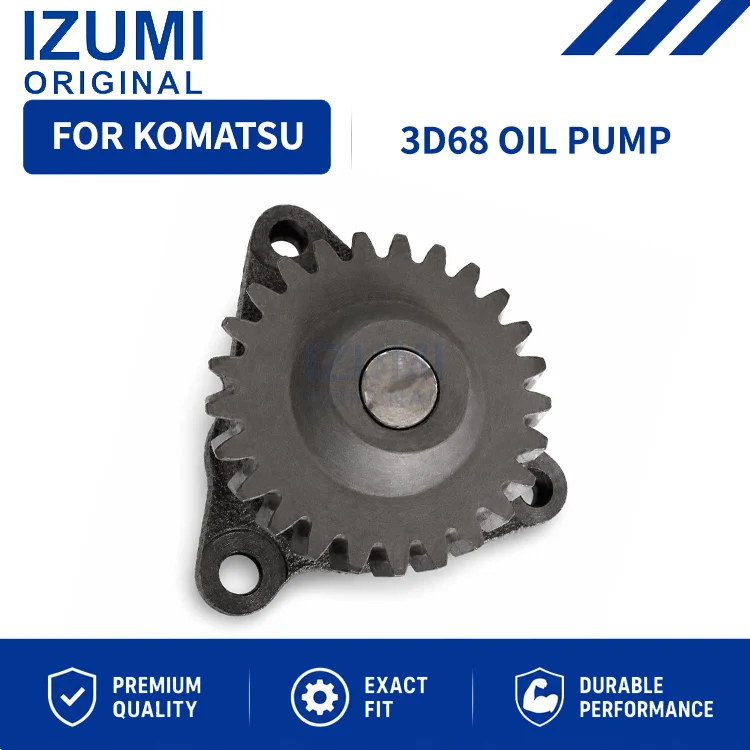 IZUMI ORIGINAL 3D68 Oil Pump diesel engine parts for Komatsu Excavators Forklifts
