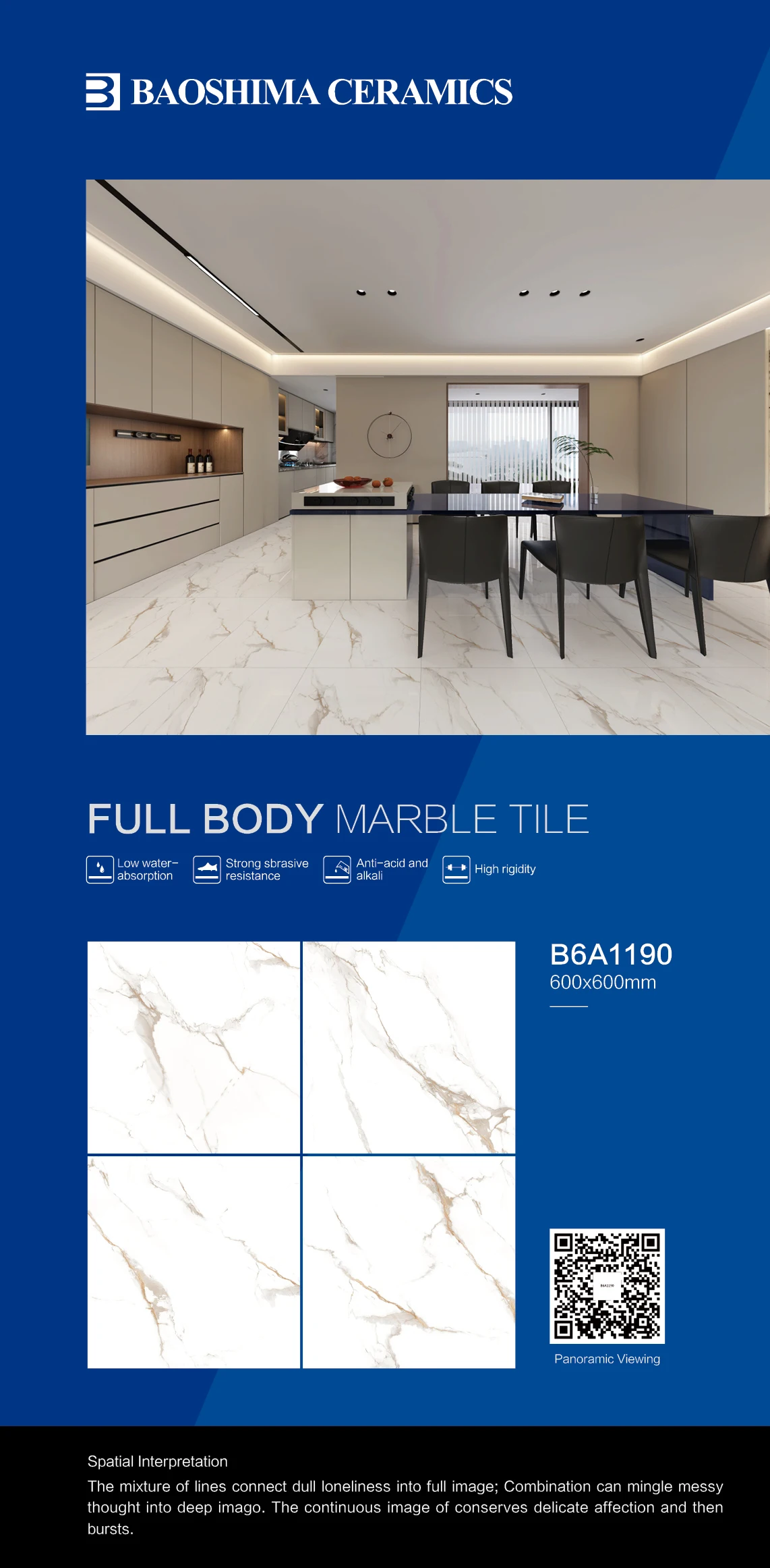 Modern Marble Patterned Porcelain Ceramic Polished Porcelanato Glazed Tiles for Floor 60x60 for Interior Walls Apartments