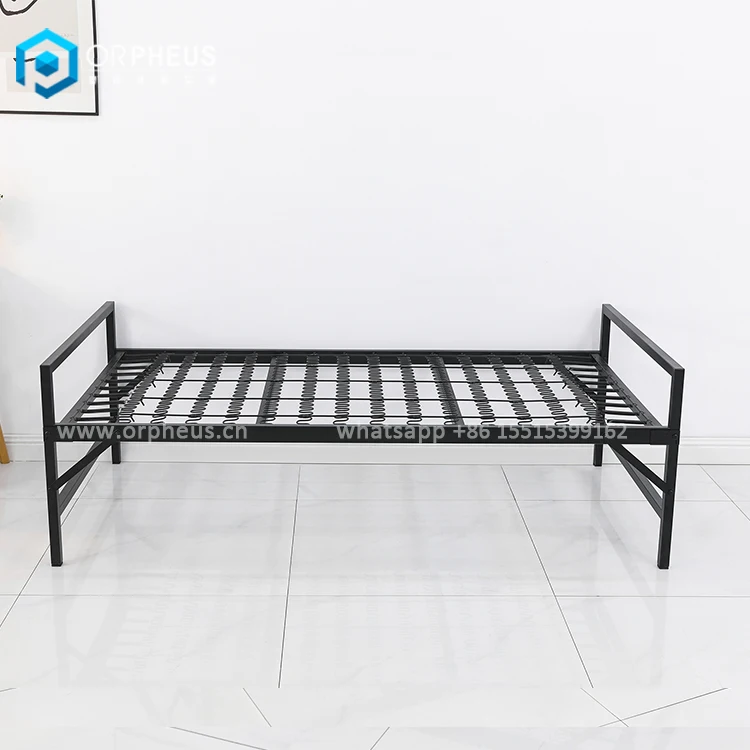 Camping Cot Foldable Metal Bed Frame 30inch Wire Mesh Crib Single Folding  Steel Beds