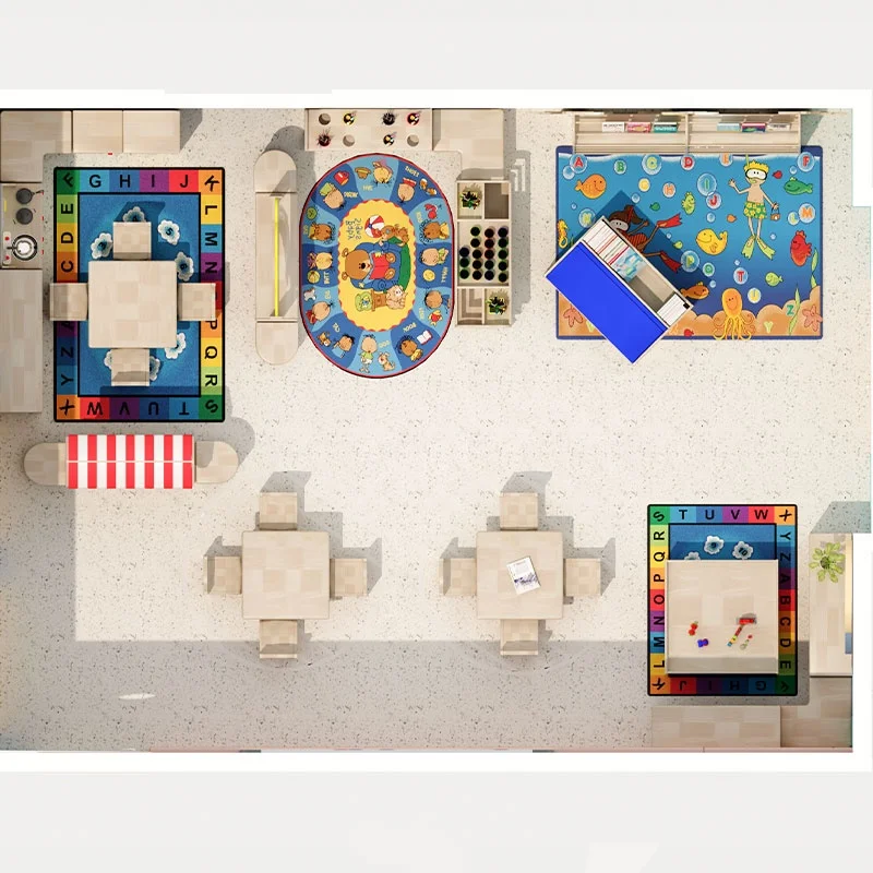 Daycare Kids Classroom Design For 12 Children 24 Years Old Solid Wood