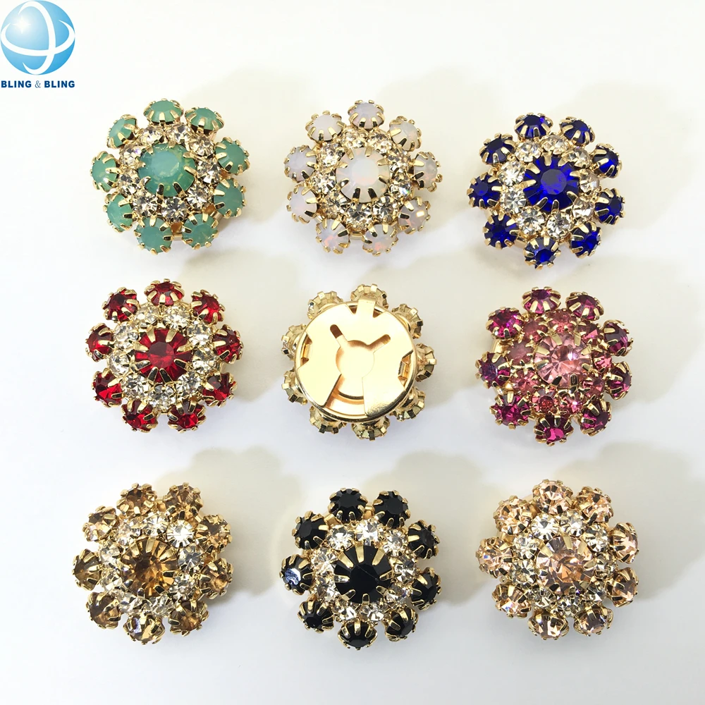 2024 Sparkly Rhinestone Button Covers Clip on Dress Shirt Removable Buttons Cufflinks Presents