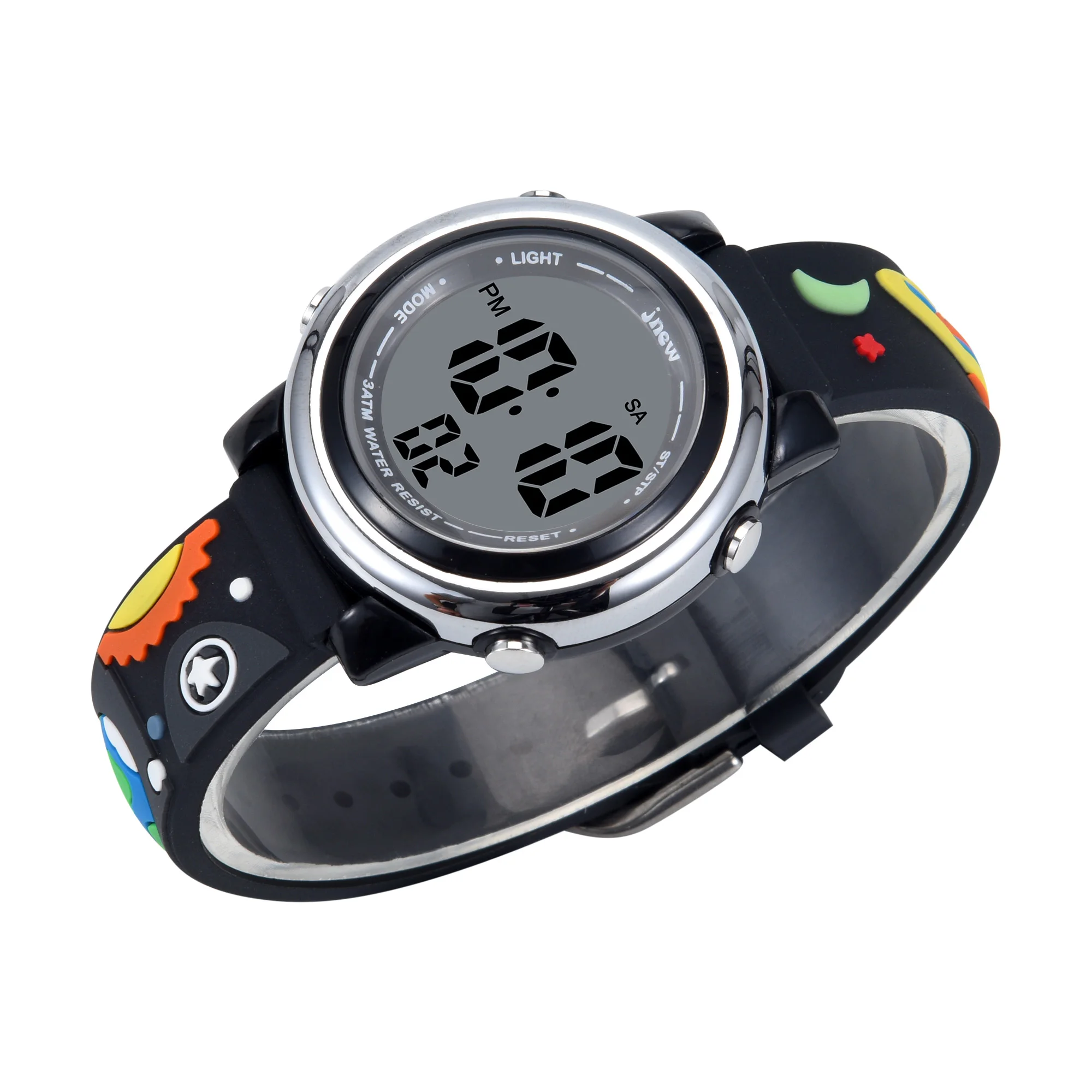 Kids Watch 3D Cartoon Wrist Digital Watch Waterproof 7 Color Lights with Alarm Venhoo Kids Watches 3D Cartoon Waterproof 7 Color Lights  main image 2