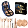 Traje de oro rosa (bolsa de almuerzo azul)