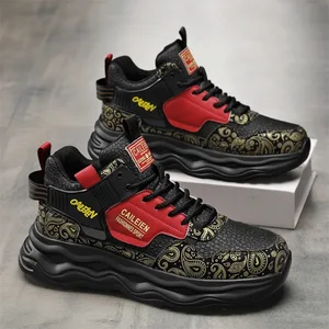 Autumn Men's New High Top Sports Shoes Versatile Thick Soled Casual Dad Shoes for Men