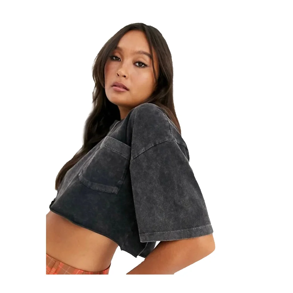 tシャツ W RAW CUT CROP TEE レディース Shop Our Collection of Sexy Crop Tops with Raw-Cut Hems