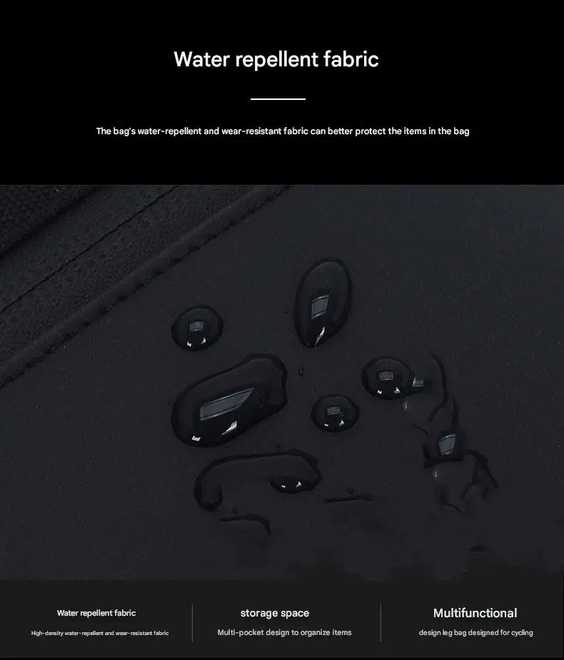 Multi-Function Outdoor Sports Chest Bag for Water-Repellent Motorcycle Luggage Saddlebags Leg Bag Mobile Phone Storage for