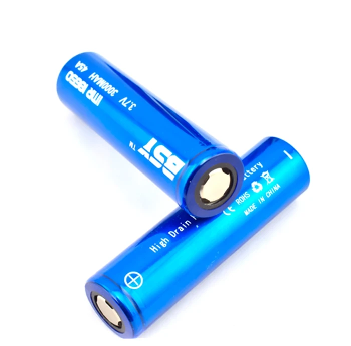 BSY  3.7V 3000mAh 45A 18650 Li-ion Rechargeable Batteries For Flashlight Toy Camera With Storage Case