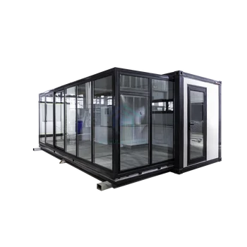 20ft 40ft Slide Out Push Pull Fold Out House Pre Build Mobile Pod Luxury Expandable House with Bathroom