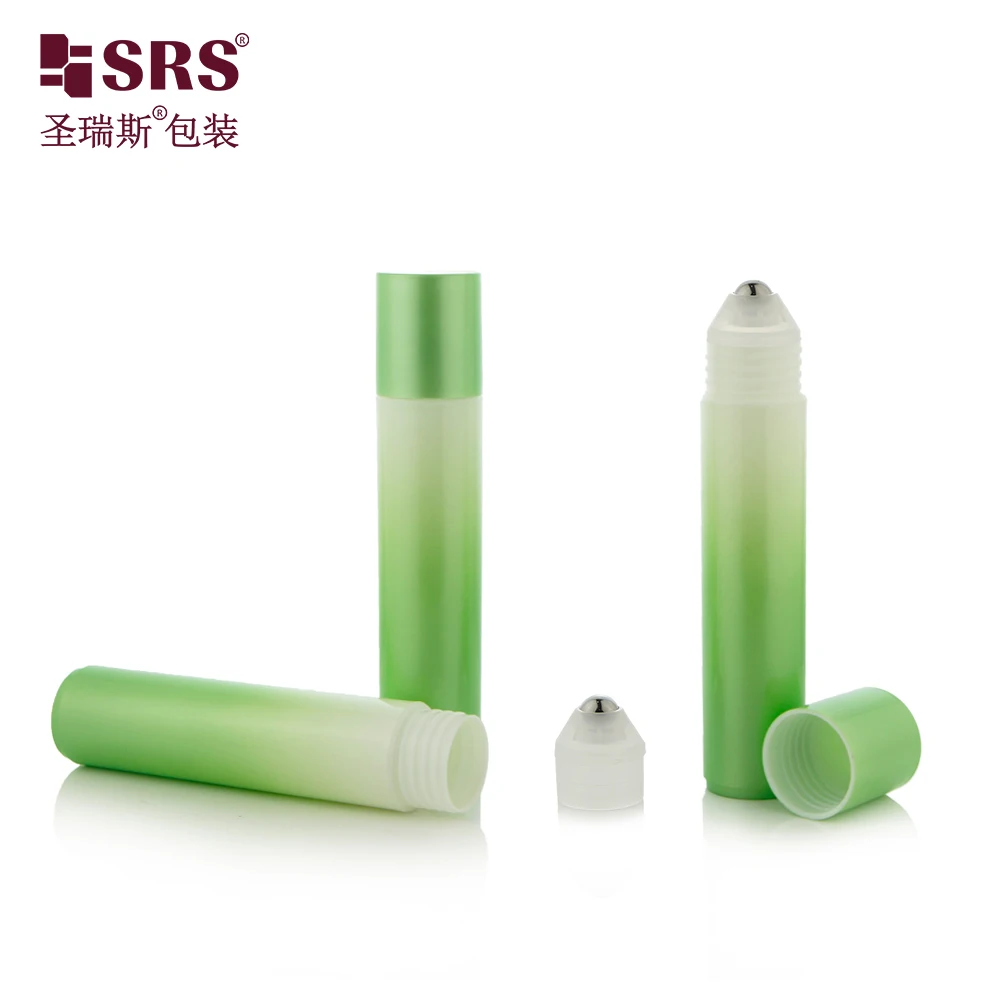 Round PP PCR Recycled Injection Matte Color Massage 35ml Roller Ball Bottle