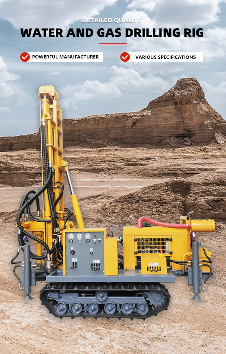 Portable Compressor Rig Portable 400m Water and Gas Exploration Drill Rig with Air Compressor ...