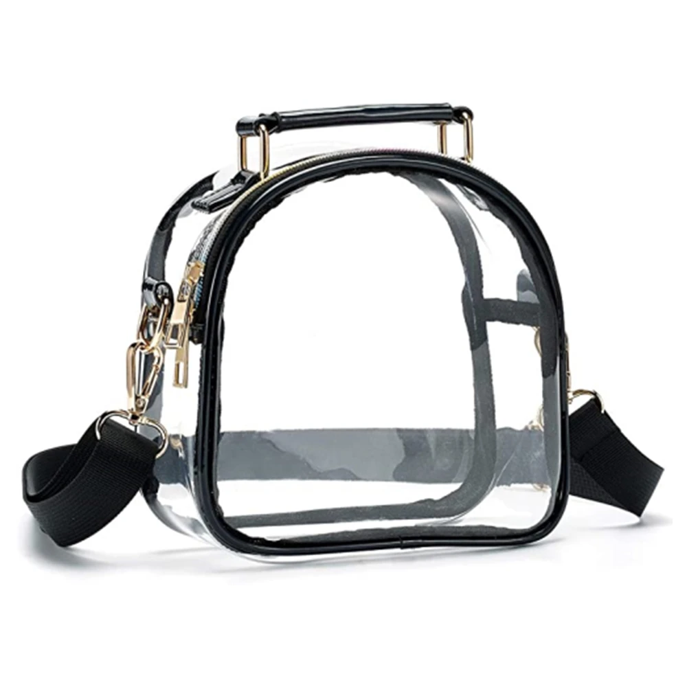 Wholesale TPU/PVC Clear Oval Messenger Bag Stadium Approved Crossbody See  Through Purse Handbag for Women with Handle Fashion